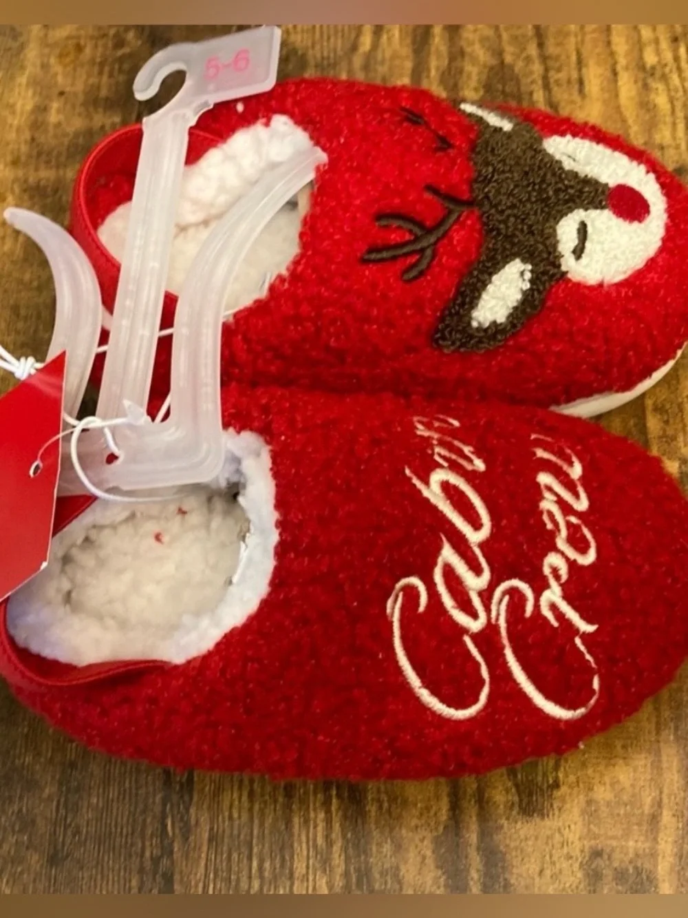 Toddler Cabin Crew Scuff Slippers - Wondershop™ Red Size 5T-6T New